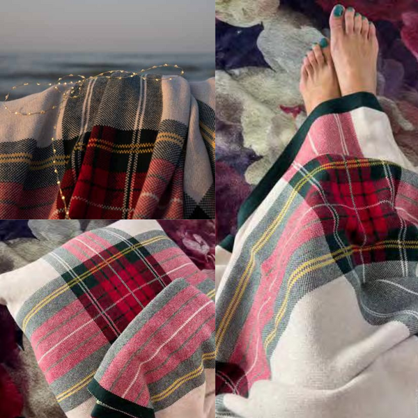 L'atelier 17 Plaid "Luxury christmas" scozzese