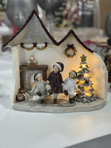 Decorazione natalizia Casetta con luci led