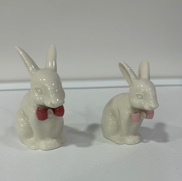 Coniglietto in ceramica con papillon