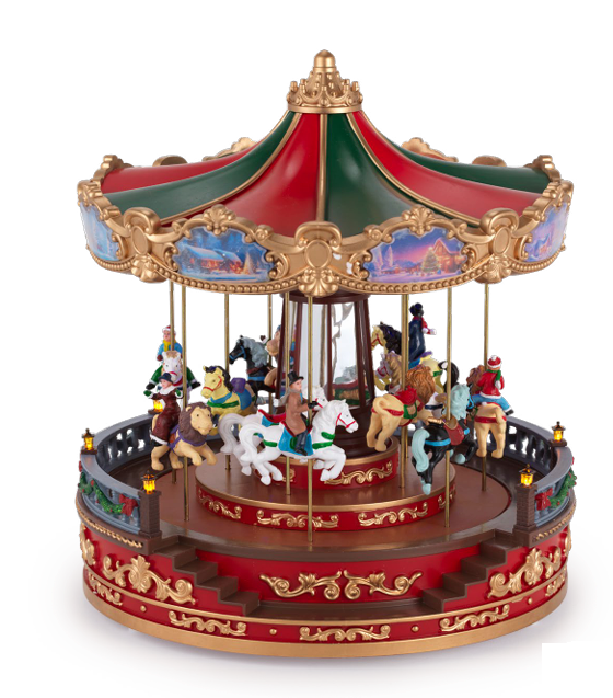 Villaggio Natalizio "Carosello" diametro 30 cm altezza 34 cm