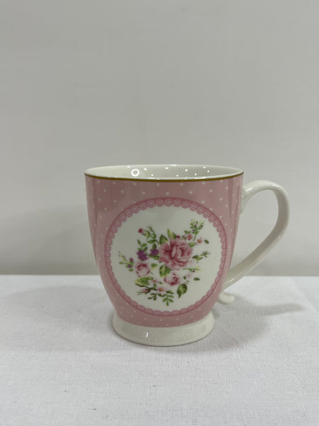 L'arte di nacchi Set 4 mug 2 varianti colore floreale shabby chic