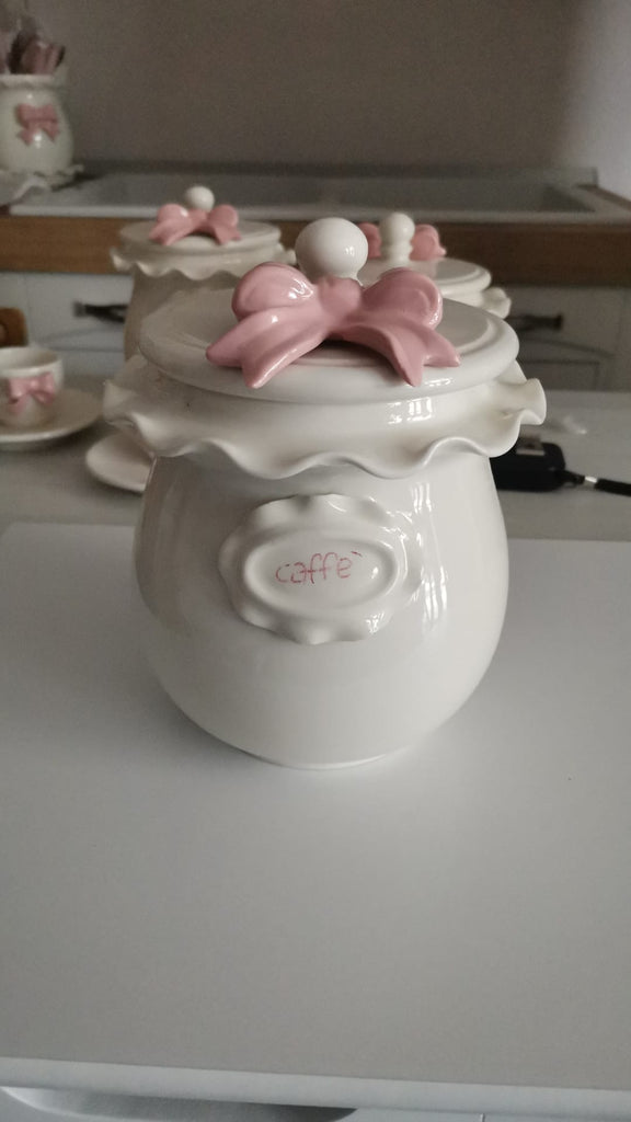 Megusta! Barattolo In Vetro Con Coperchio In Ceramica Bianca - 1200 Ml Per Caffè, Zucchero, Pasta - Ermetico E Lavabile In Lavastoviglie - 3