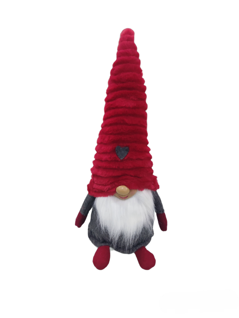 Maxi gnomo fermaporta con orsetto - Cappello rosso