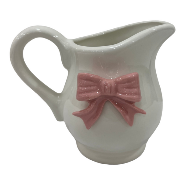 Lattiera in ceramica con fiocco