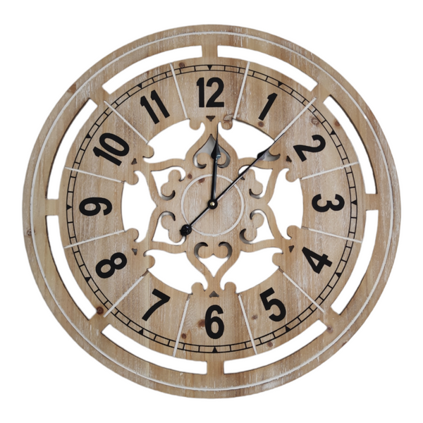 L'arte di nacchi Orologio in legno intagliato Provenzale e Shabby chic