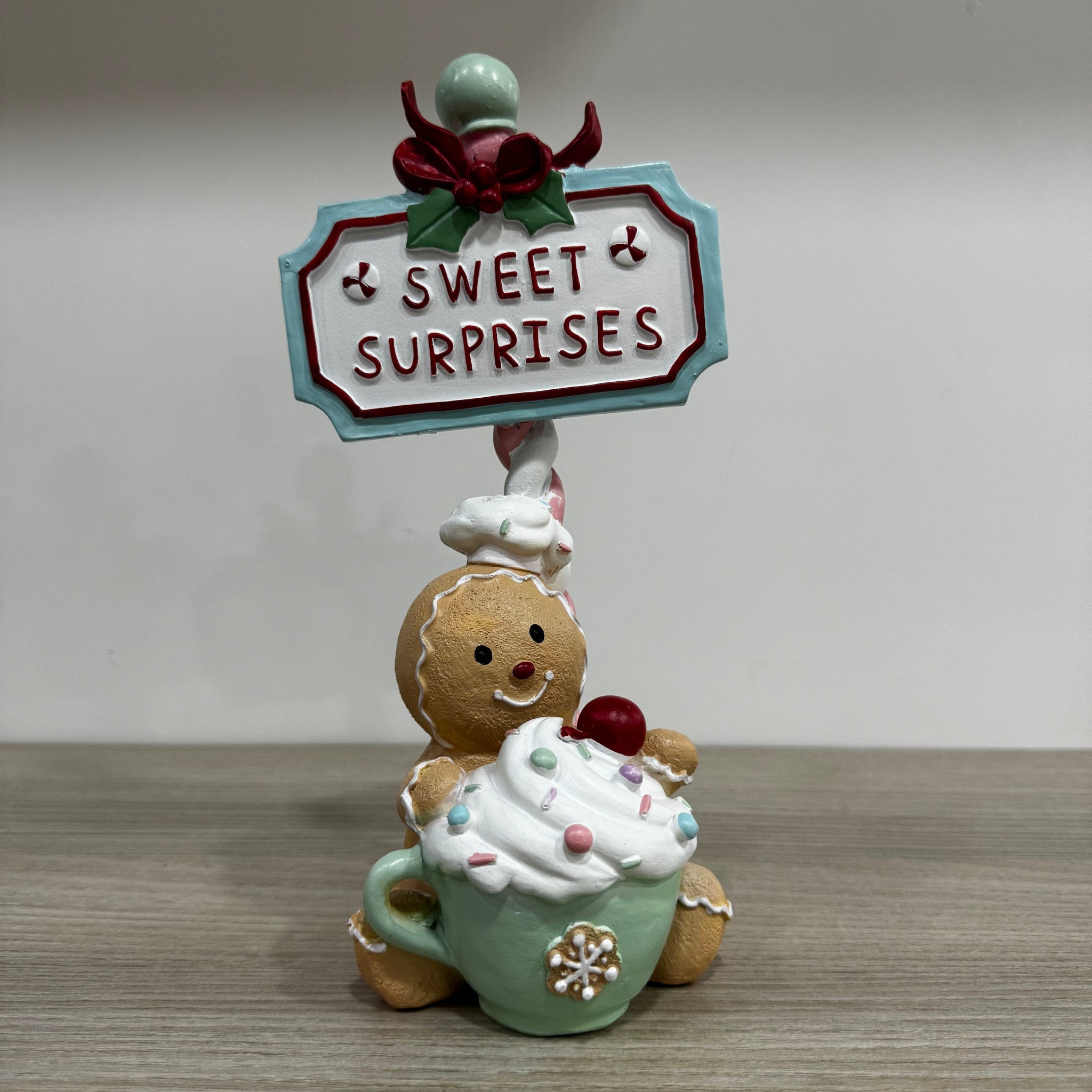 Decorazione natalizia da appoggio Omino marzapane SWEET SURPRISE