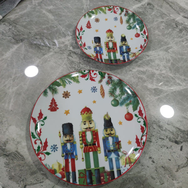 Set piatti natalizi in ceramica