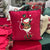 Cuscino con Ricamo a Rilievo Sfoderabile e Imbottitura Inclusa 45x45 per Decorazione Natalizia Merry Christmas Elegante e Festi