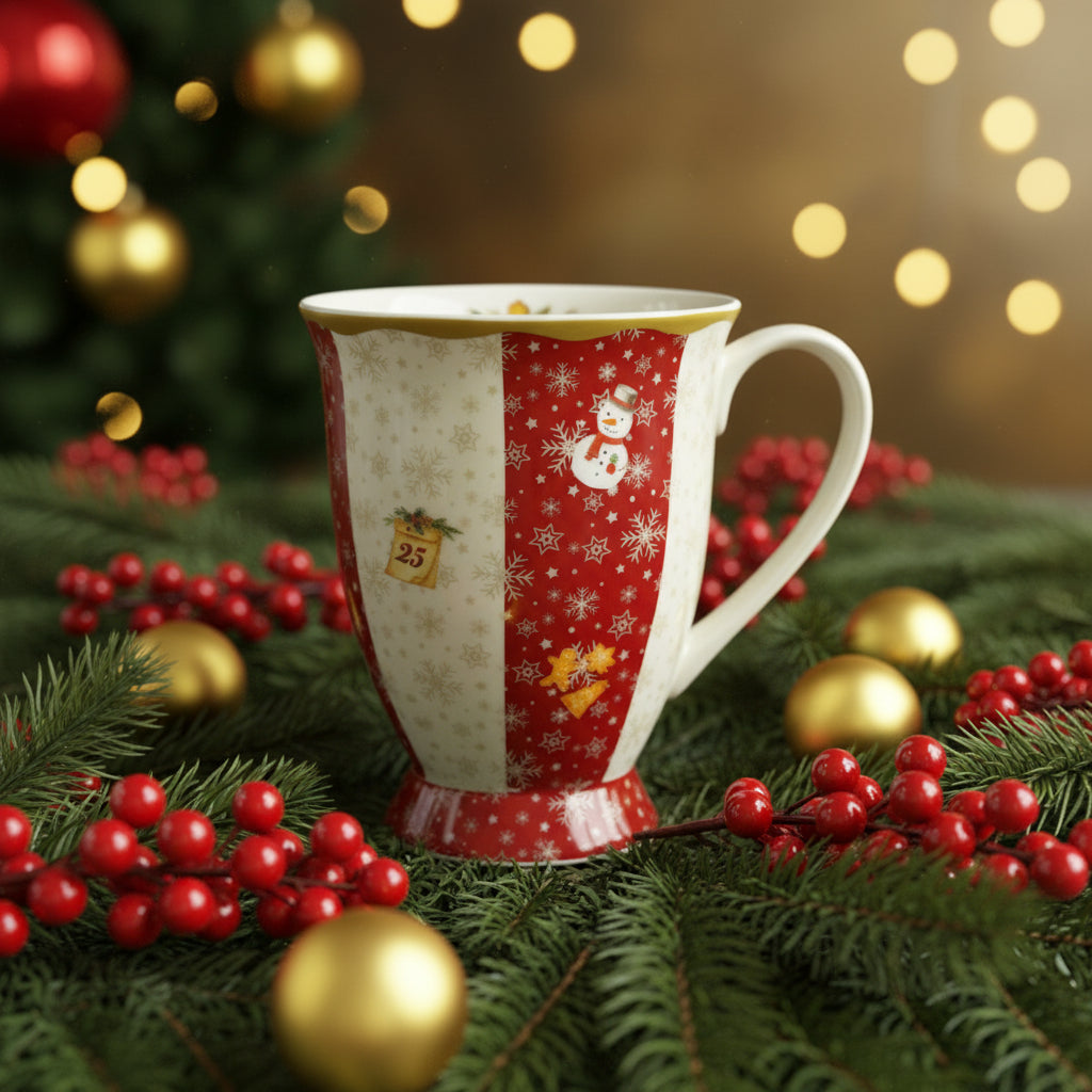 Set Ceramica Natalizio – Mug, Piatti, Alzata e Accessori Tavola