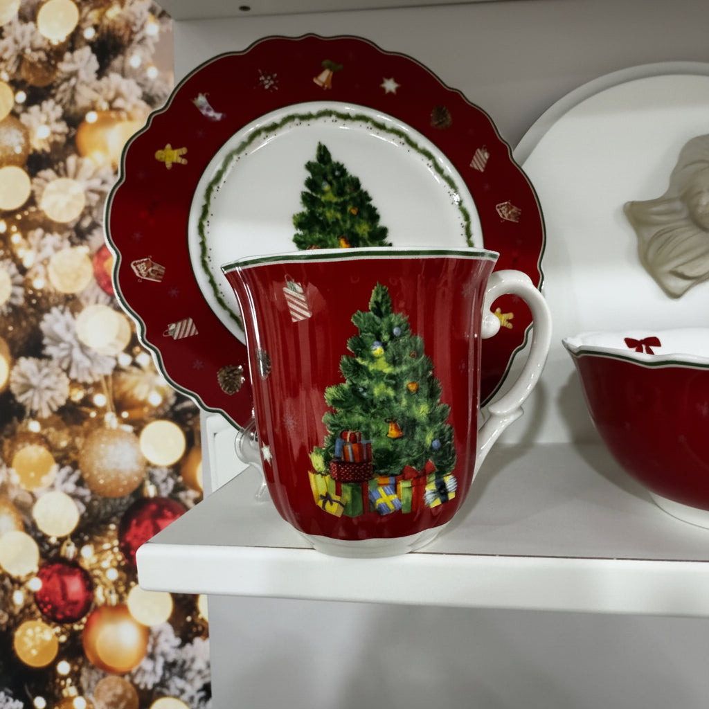 Set Ceramica Natalizio – Mug, Scodella e Piatto in 2 Colori