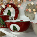 Set Ceramica Natalizio – Mug, Scodella e Piatto in 2 Colori