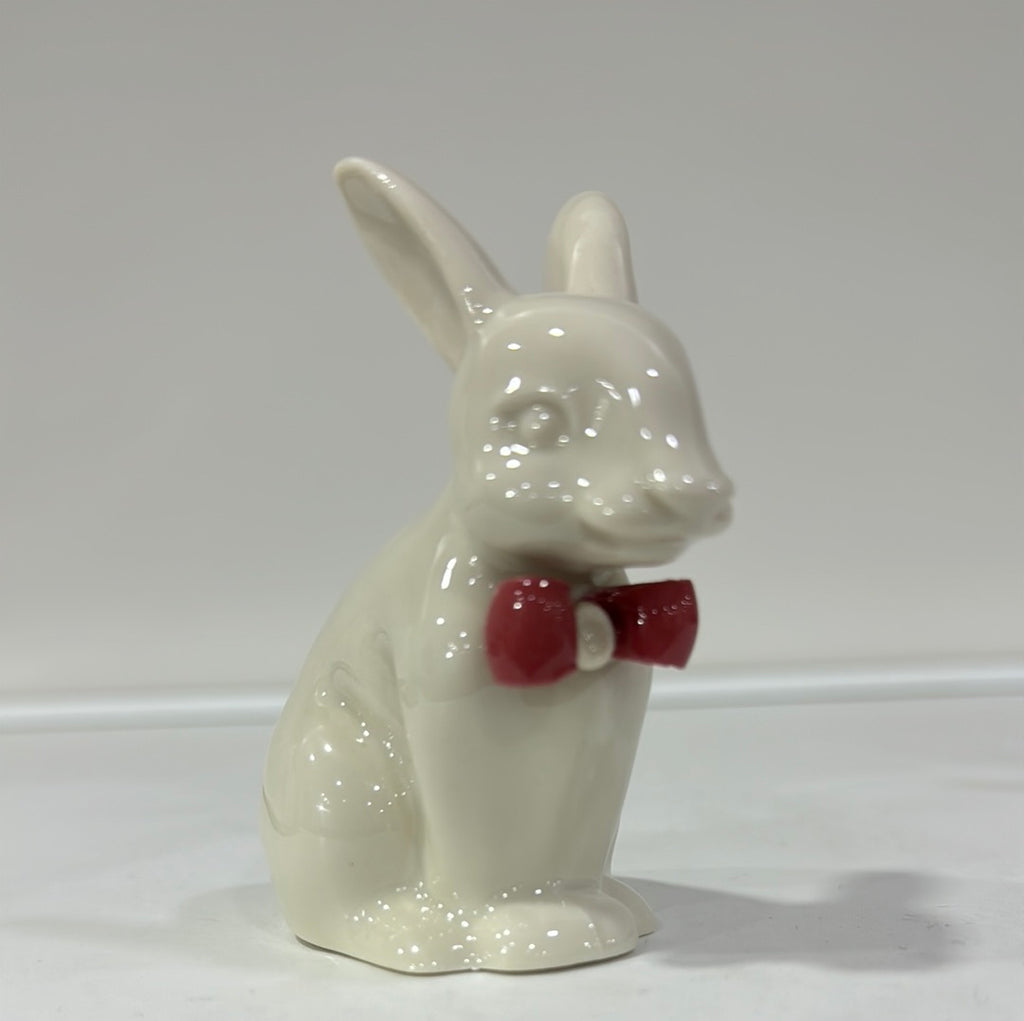 Coniglietto in Ceramica con Papillon – Decorazione Pasquale