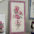 Quadro Ortensia Dipinto a Mano in MDF – Arte Shabby Chic 30x60 cm