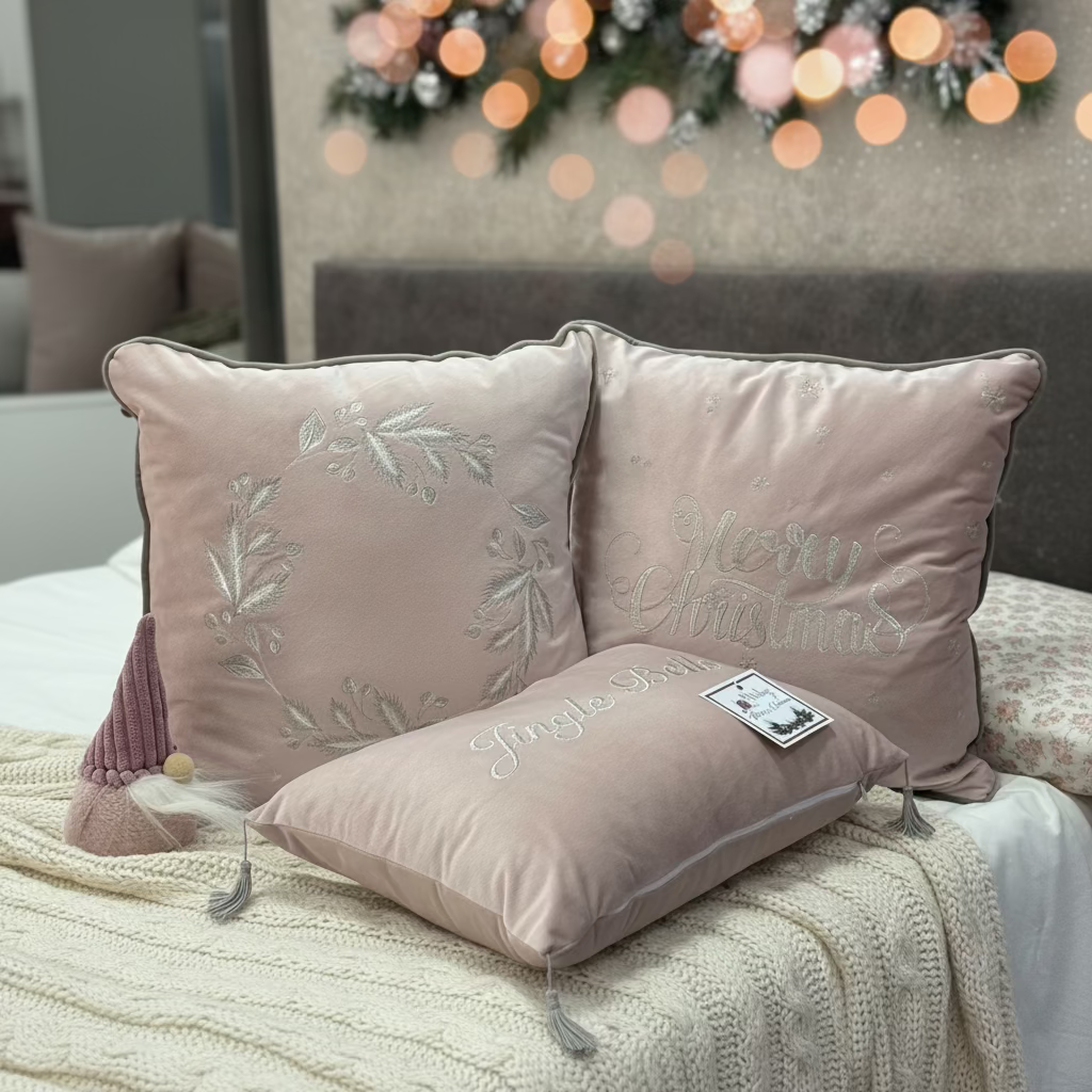 L'atelier 17 Set 3 Cuscini "Marry Christmas"