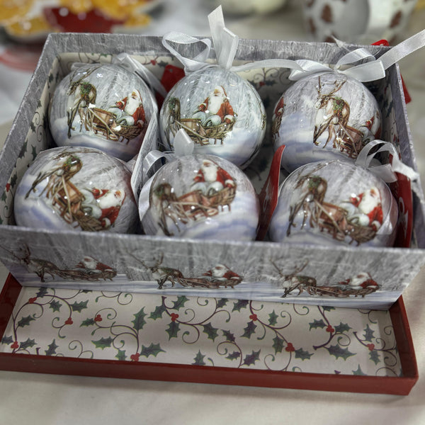 Confezione di palline Natalizie in scatola rettangolare