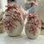 Uovo di Pasqua in Porcellana di Capodimonte decorazioni floreali decorate a mano
