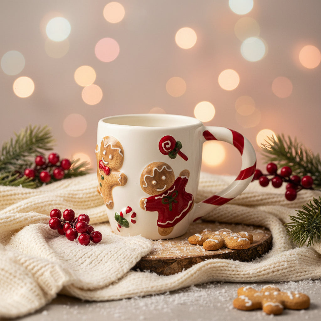 Mug Natalizio con Omino di Marzapane – Tazza Grande in Ceramica