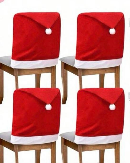 Coprisedia natalizio Babbo Natale - set 4 sedie foto originale