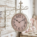 Orologio da Stazione Bifacciale Shabby Chic in Metallo