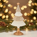 Albero di Natale in resina panna e oro