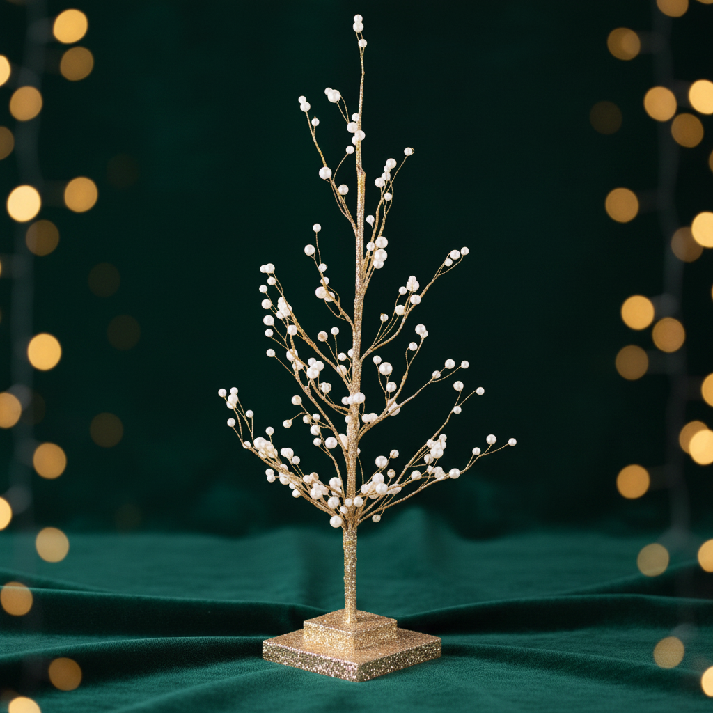 Albero Perle Brillanti – sfondo scuro contrastato