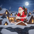Babbo Natale in contesto natalizio