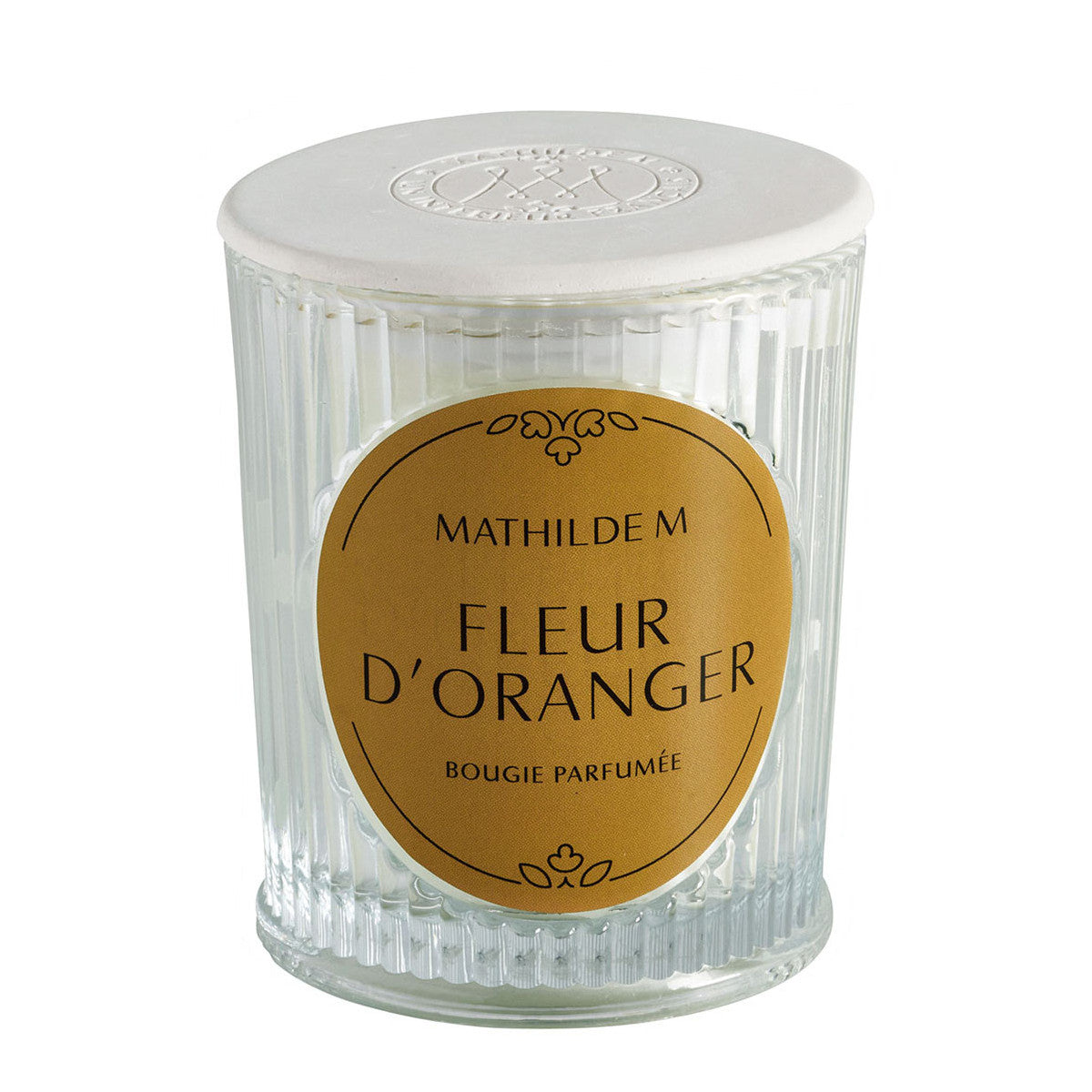 Candela Profumata 145 g Mathilde M. – Teca in Vetro con Coperchio in Gesso
