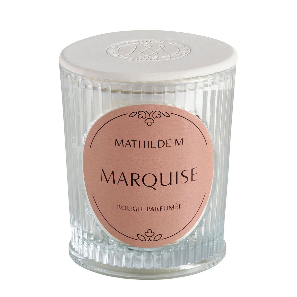 Candela Profumata 145 g Mathilde M. – Teca in Vetro con Coperchio in Gesso