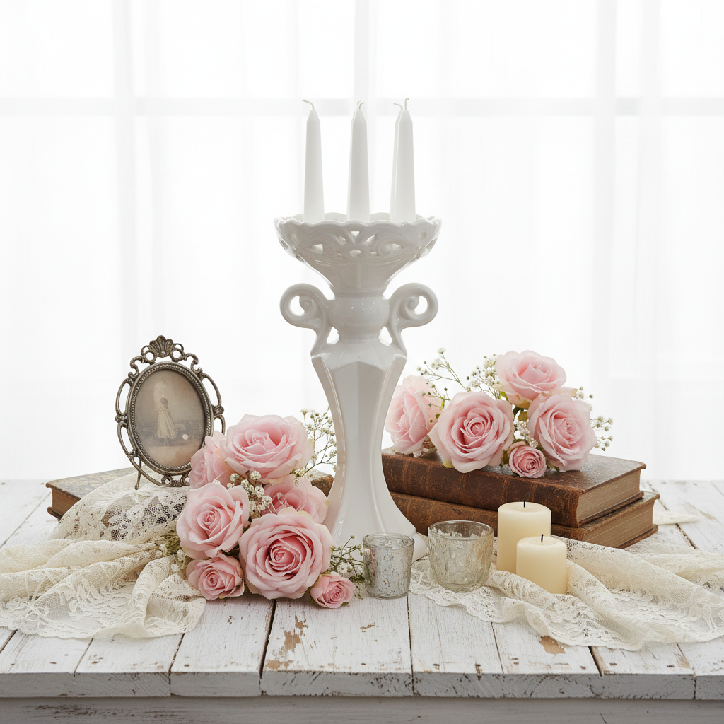 Candelabro Shabby Chic - versione 1