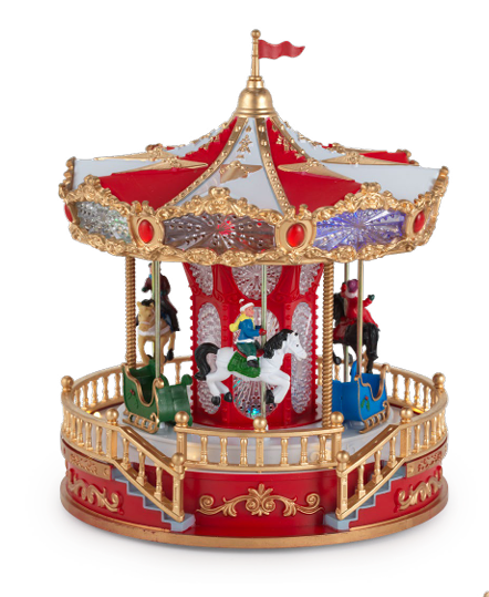 Villaggio Natalizio "Carosello" diametro 23,5 cm altezza 28 cm