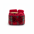 Cestino porta lavette tartan rosso