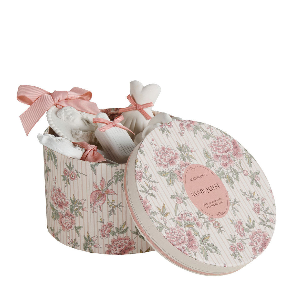 Scatola floreale con set di gessetti profumati