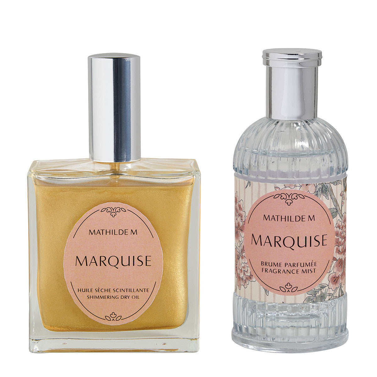 Set Olio Secco Scintillante e Profumo Corpo e Capelli Mathilde M. – Marquise