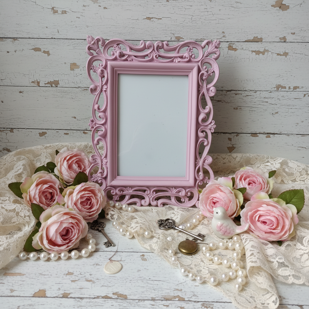 Cornice Rosa Shabby Chic - versione 1