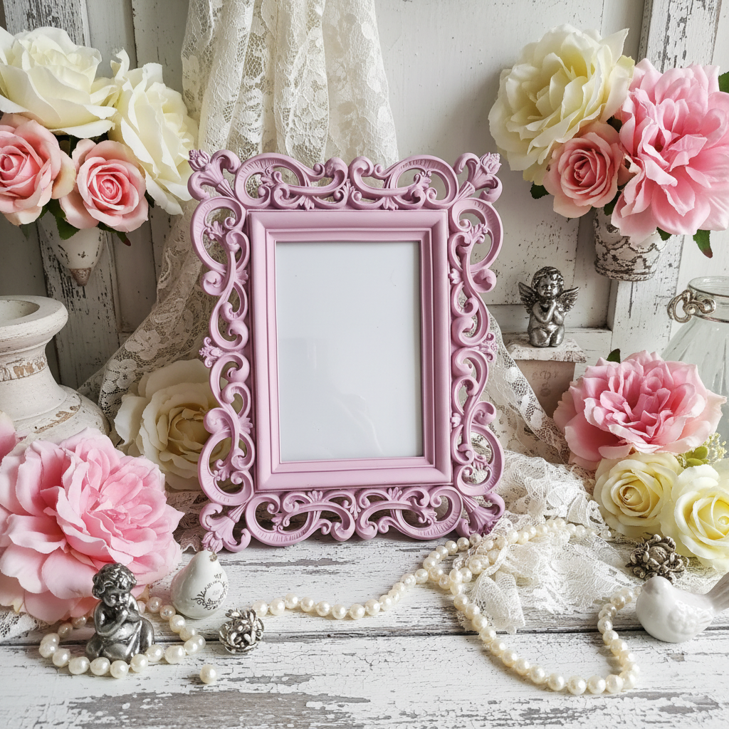 Cornice Rosa Shabby Chic - versione 2