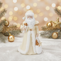 Babbo Natale panna e oro con sfondo natalizio