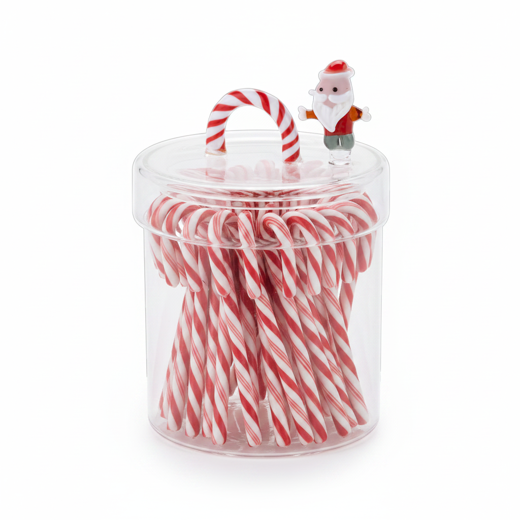 Barattolo in vetro con decorazione Babbo Natale