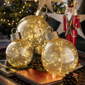 Set sfere luminose in vetro natalizie