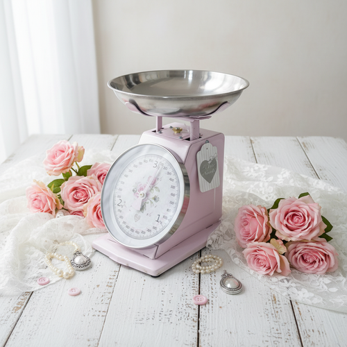 Bilancia vintage rosa shabby chic - L'Arte di Nacchi
