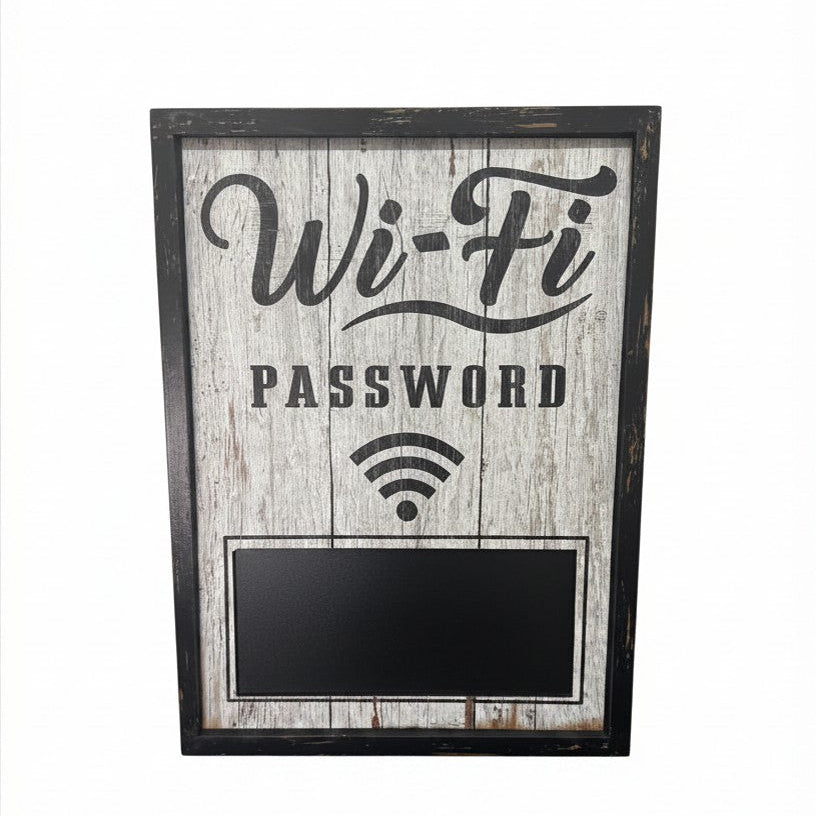 Lavagnetta Password WiFi – Decorazione da Parete in Legno