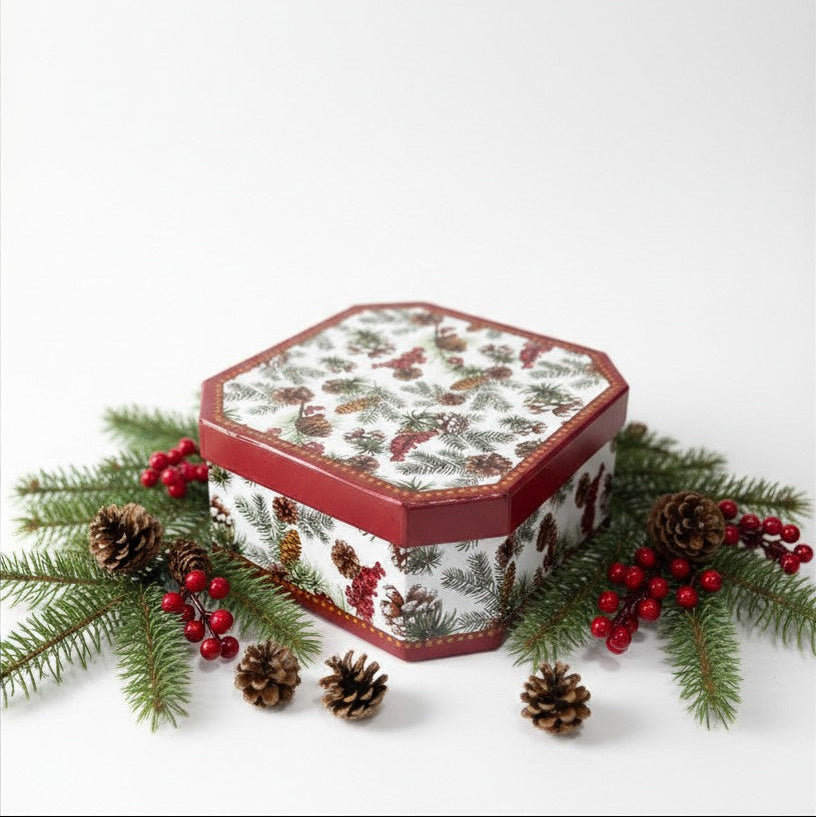 Palline di Natale in Confezione Regalo – Set da 6 con Scatola Decorata