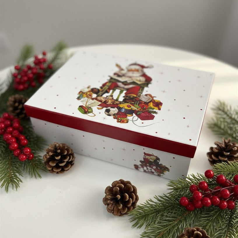 Palline di Natale in Confezione Regalo – Set da 6 con Scatola Decorata