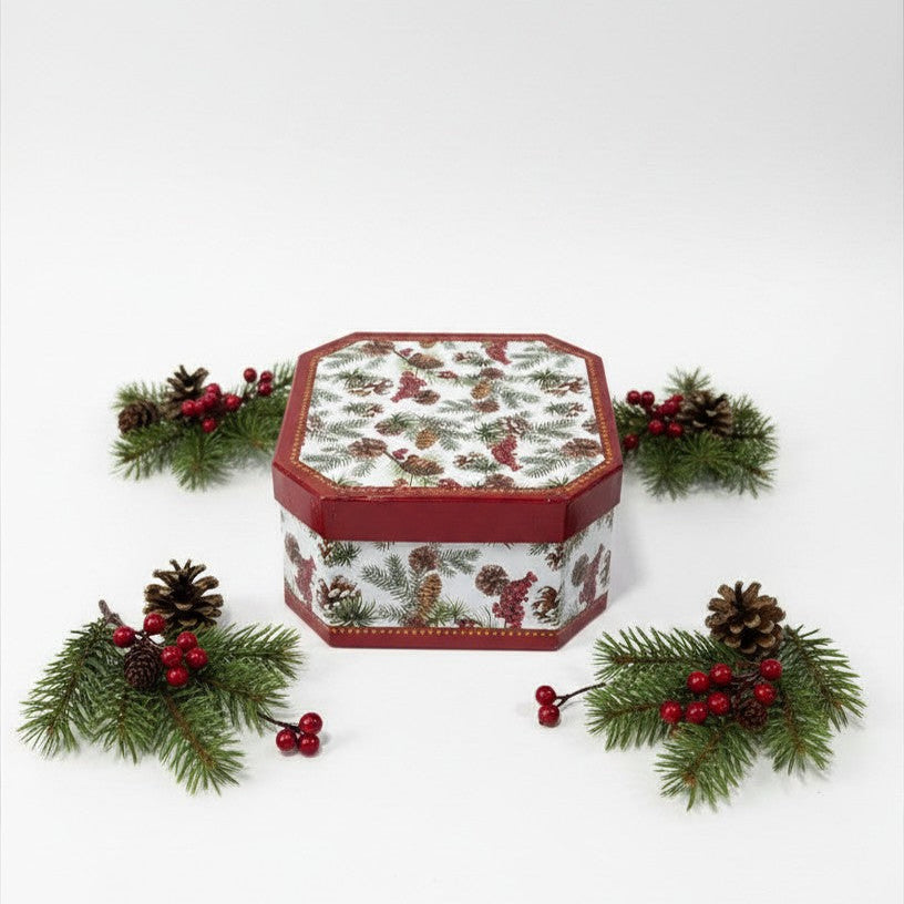 Palline di Natale in Confezione Regalo – Set da 6 con Scatola Decorata