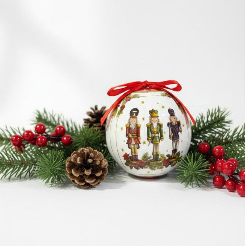 Palline di Natale in Confezione Regalo – Set da 6 con Scatola Decorata