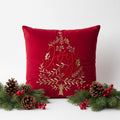 Cuscino Rosso Ricamato Joy 45x45 cm