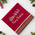Runner Ricamato Slitta & Merry Christmas – Balza Tartan 50x150 cm