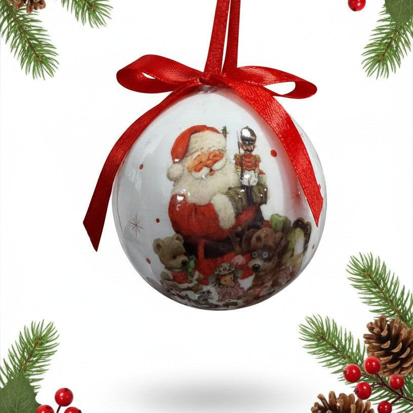 Palline di Natale in Confezione Regalo – Set da 6 con Scatola Decorata