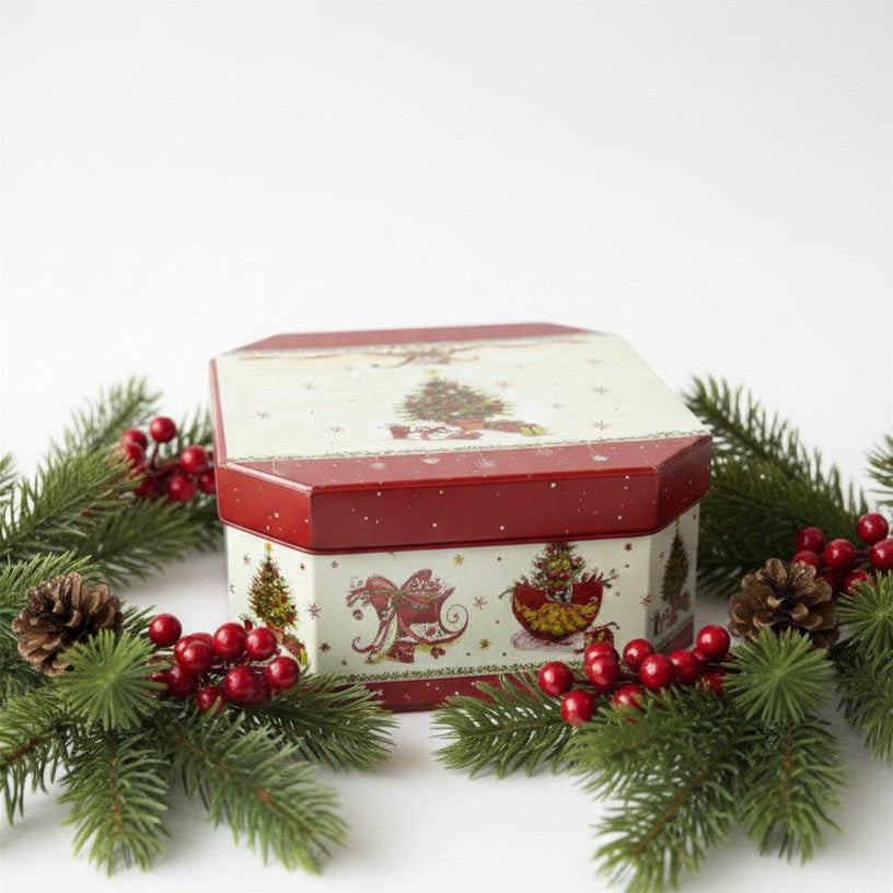 Palline di Natale in Confezione Regalo – Set da 6 con Scatola Decorata