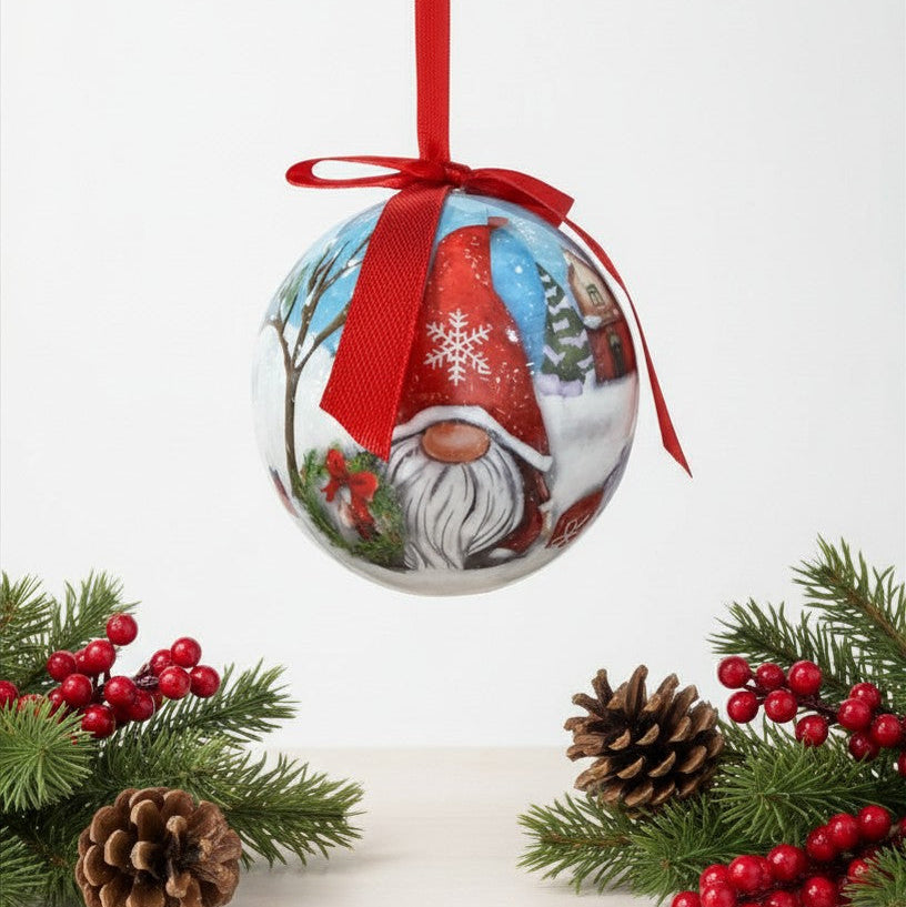 Palline di Natale in Confezione Regalo – Set da 6 con Scatola Decorata