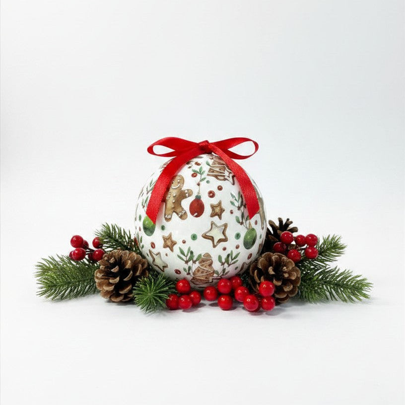 Palline di Natale in Confezione Regalo – Set da 6 con Scatola Decorata